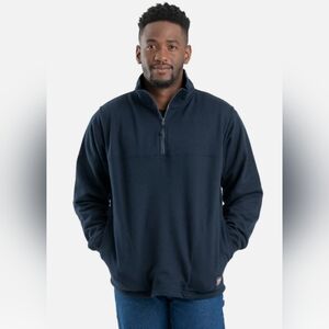 Men's Berne Navy Quarter-Zip Sweatshirt Size XL
